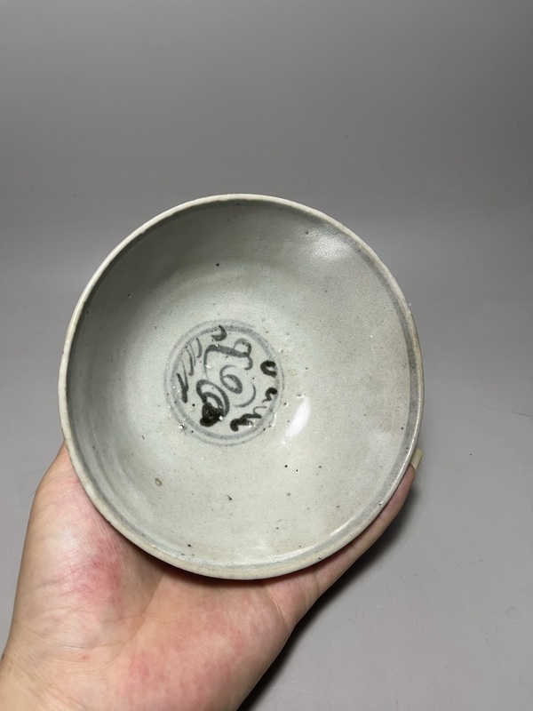 古玩陶瓷明代青花海馬圖碗拍賣，當(dāng)前價(jià)格600元