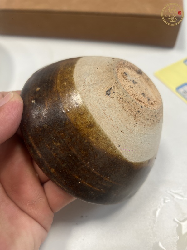 古玩陶瓷贛州窯褐釉茶盞真品鑒賞圖