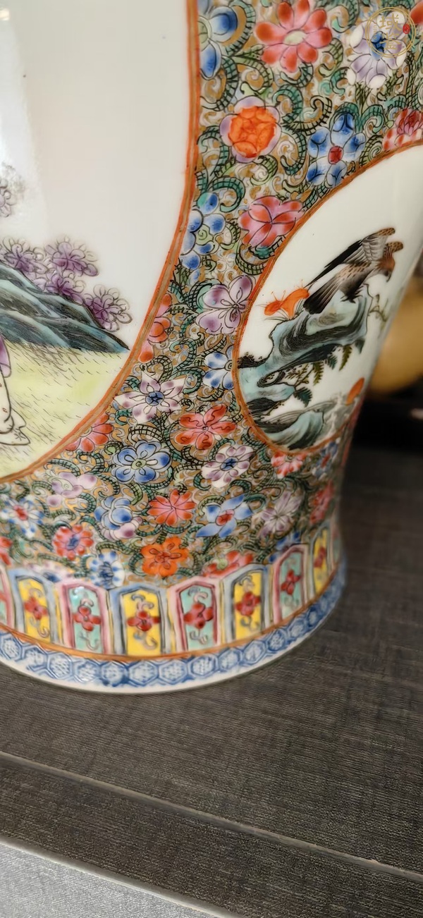 古玩陶瓷粉彩人物瓶真品鑒賞圖