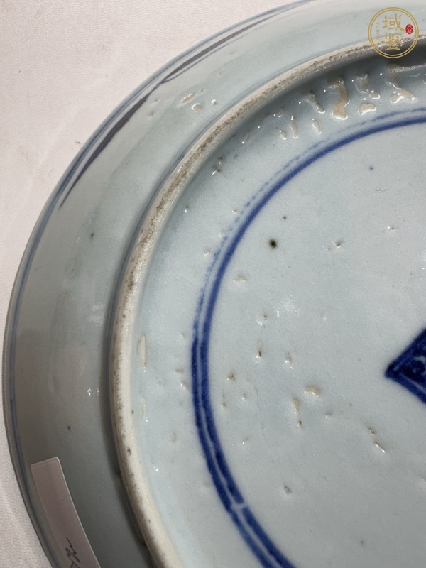 古玩陶瓷青花三星高照?qǐng)D盤(pán)真品鑒賞圖