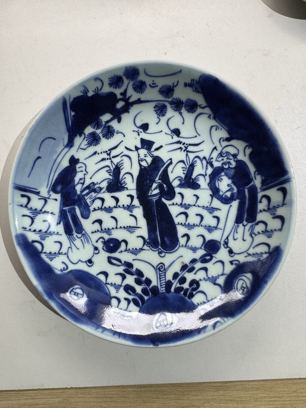 古玩轉(zhuǎn)賣雍正·青花三星高照盤拍賣,當(dāng)前價格16800元