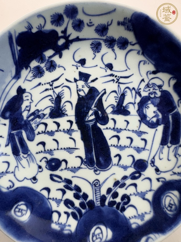 古玩陶瓷青花三星高照盤(pán)真品鑒賞圖