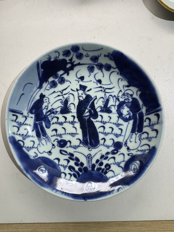 古玩陶瓷雍正·青花三星高照盤拍賣，當(dāng)前價格660元