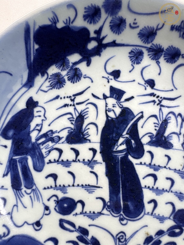 古玩陶瓷青花三星高照盤(pán)真品鑒賞圖