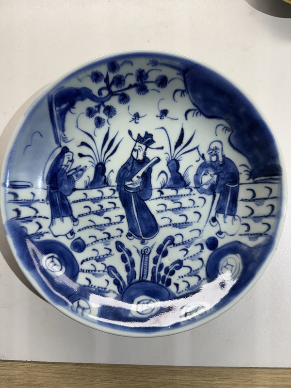 古玩陶瓷雍正·青花三星高照盤拍賣,當前價格660元