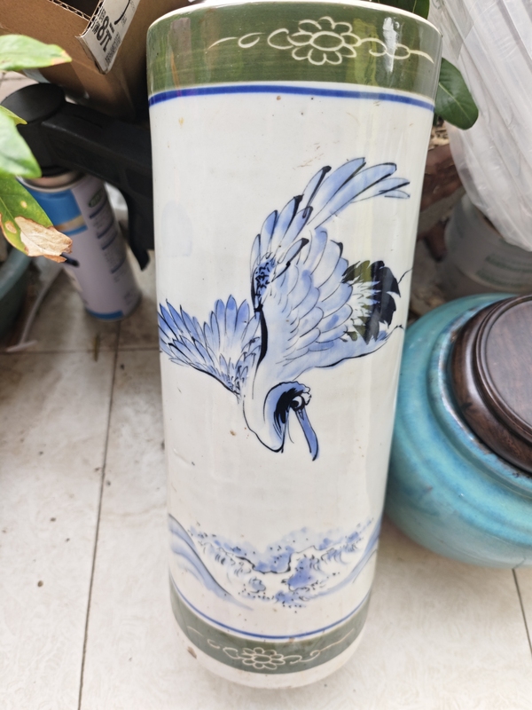 古玩陶瓷民國青花釉下彩帽筒拍賣，當前價格980元
