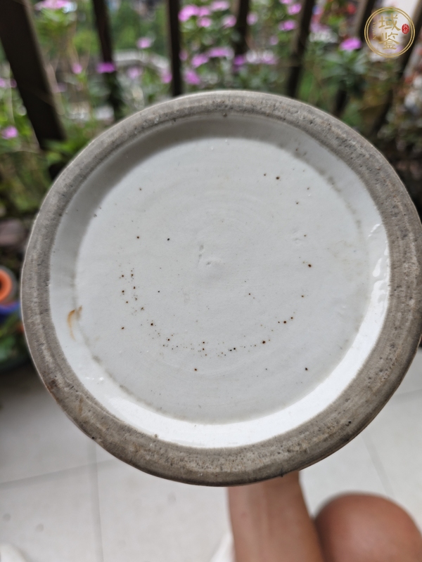 古玩陶瓷民國青花釉下彩帽筒真品鑒賞圖