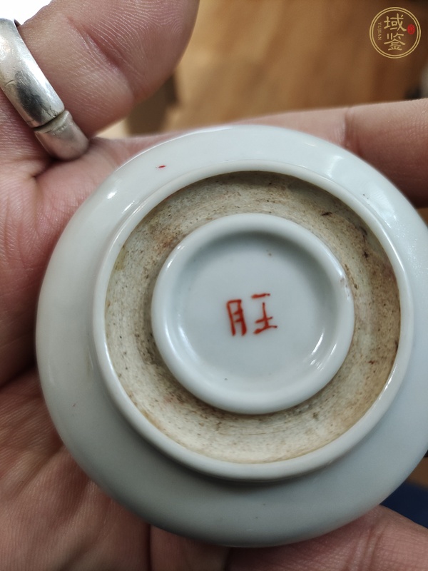 古玩陶瓷粉彩壽星圖印盒真品鑒賞圖