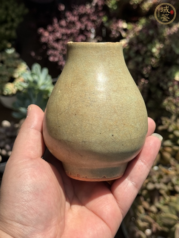 古玩陶瓷龍泉青瓷截口瓶真品鑒賞圖