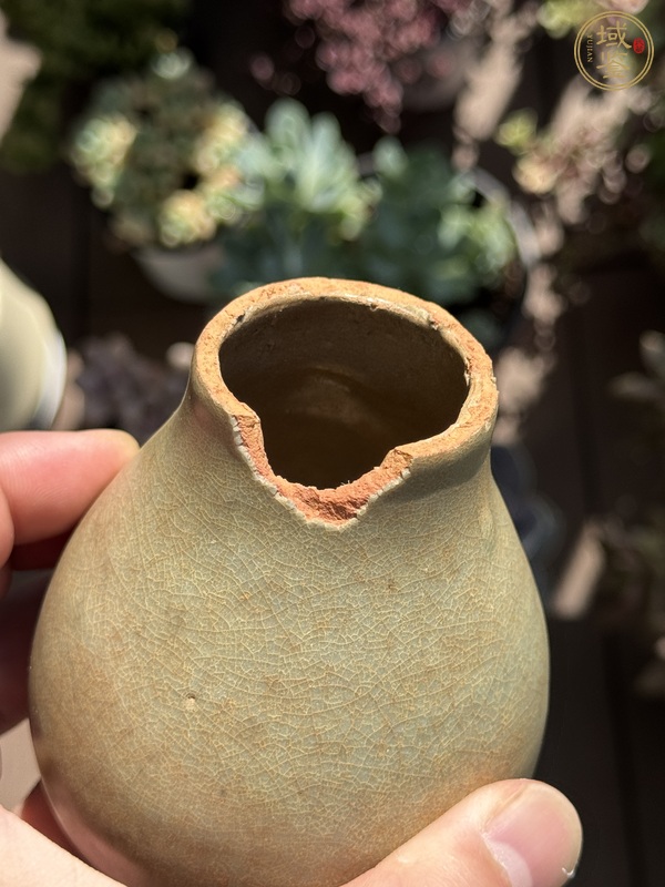 古玩陶瓷龍泉青瓷截口瓶真品鑒賞圖