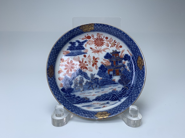 古玩嚴(yán)選清乾隆·青花描金牧牛童子樓閣紋鏜鑼洗拍賣，當(dāng)前價(jià)格32888元