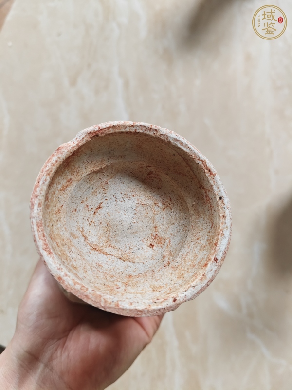 古玩陶瓷云市窯青白釉盤口瓶真品鑒賞圖