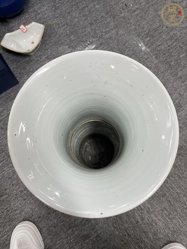古玩陶瓷清康熙 青花山水紋花觚真品鑒賞圖