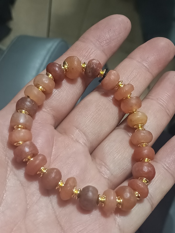 古玩玉器春秋天然瑪瑙珠串拍賣，當前價格1000元
