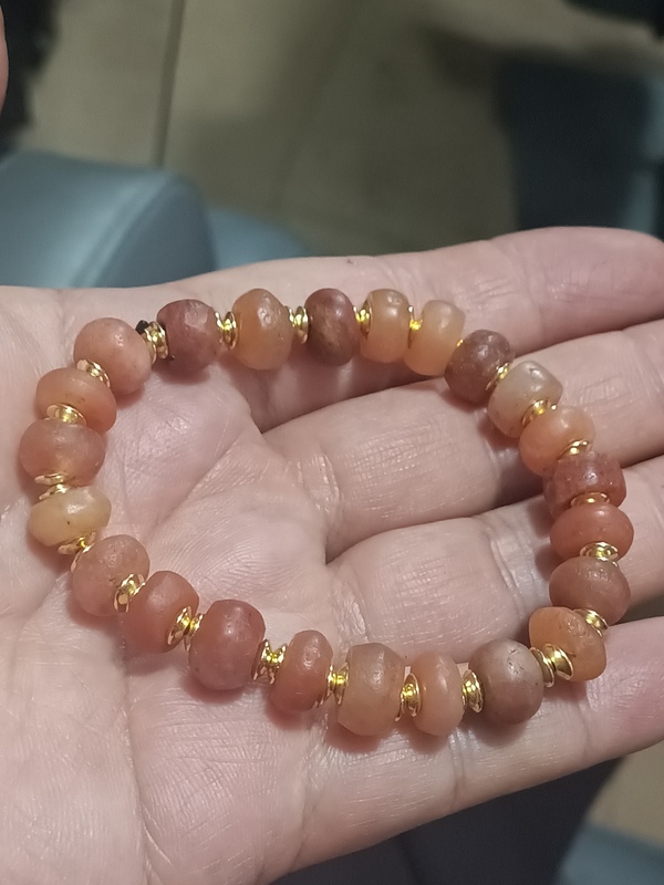 古玩玉器春秋天然瑪瑙珠串拍賣，當前價格1000元