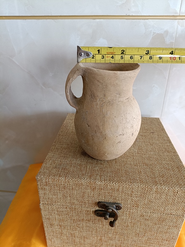 古玩陶瓷館藏級4300年前齊家文化單耳陶壺拍賣，當(dāng)前價格1880元