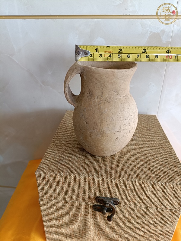 古玩陶瓷齊家文化單耳陶壺真品鑒賞圖