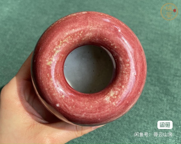 古玩陶瓷豇豆紅水盂真品鑒賞圖