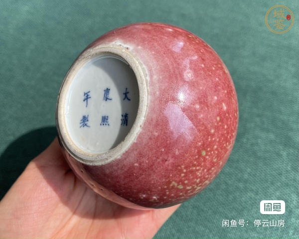 古玩陶瓷豇豆紅水盂真品鑒賞圖