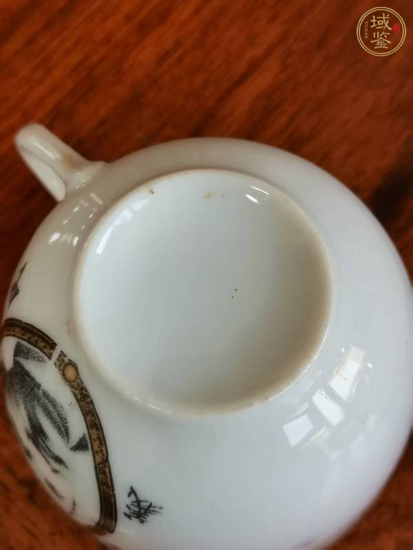 古玩陶瓷民國 印花孫文像把杯真品鑒賞圖