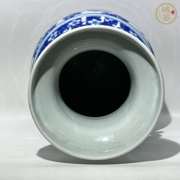 古玩陶瓷青釉福祿壽人物紋雙耳瓶真品鑒賞圖
