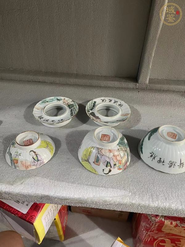 古玩陶瓷粉彩蓋碗真品鑒賞圖