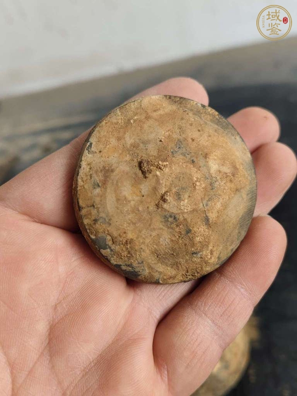 古玩陶瓷灰陶彩繪撇口瓶真品鑒賞圖