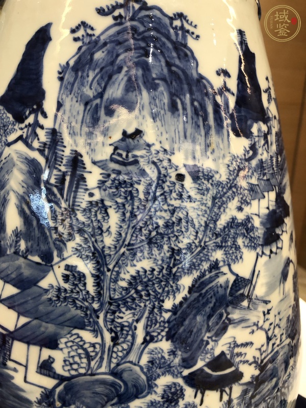 古玩陶瓷 雙鋪首青花瓶真品鑒賞圖