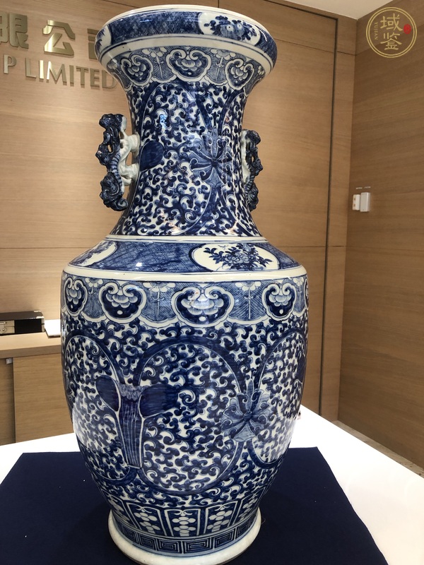 古玩陶瓷青花花卉紋洗口瓶真品鑒賞圖