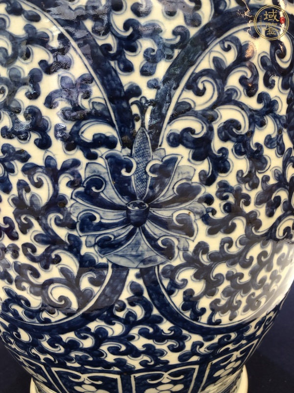 古玩陶瓷青花花卉紋洗口瓶真品鑒賞圖