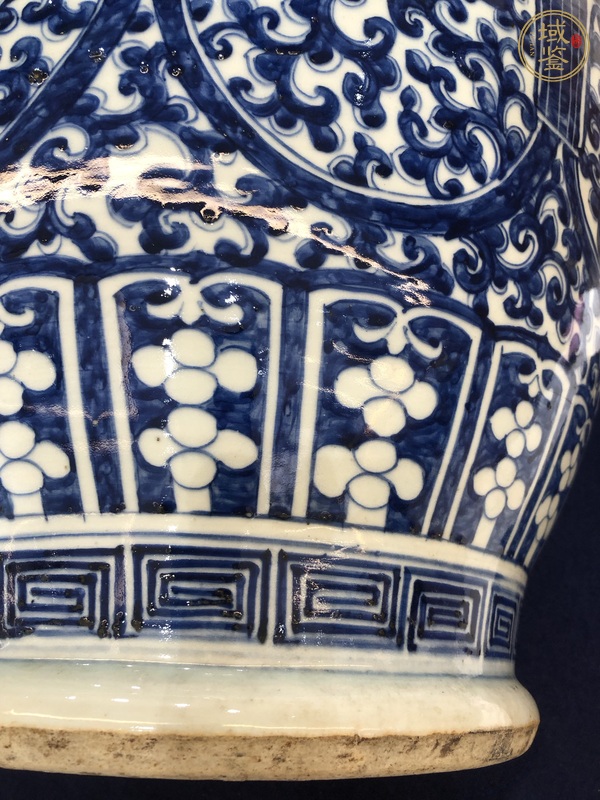古玩陶瓷青花花卉紋洗口瓶真品鑒賞圖