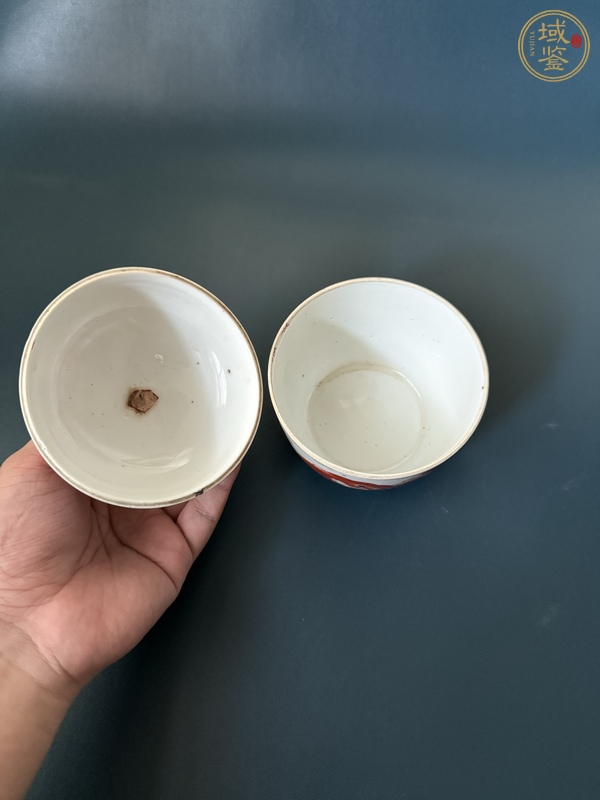 古玩陶瓷民國(guó)礬紅獅紋蓋缸真品鑒賞圖
