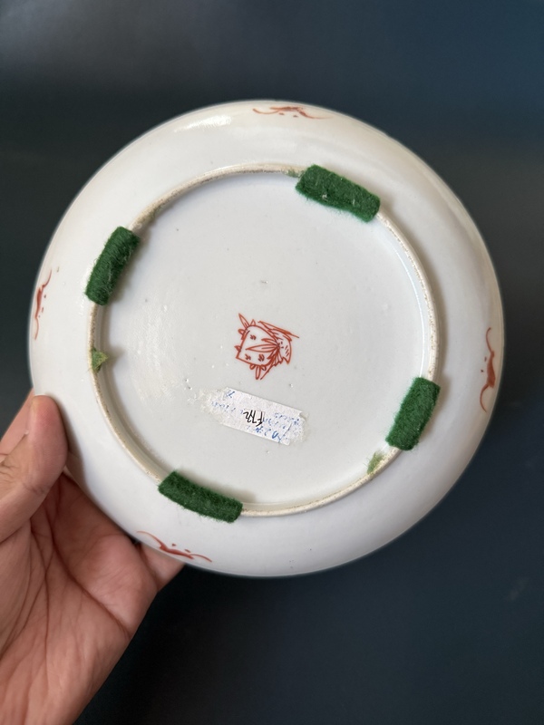 古玩陶瓷清·道光鶴鹿同春粉彩盤拍賣,當前價格1700元