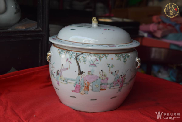 古玩粉彩人物蓋罐真品鑒賞圖
