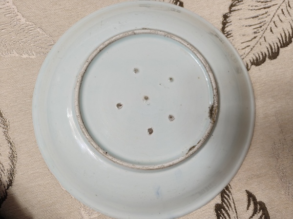 古玩陶瓷山水紋青花盤拍賣，當前價格850元