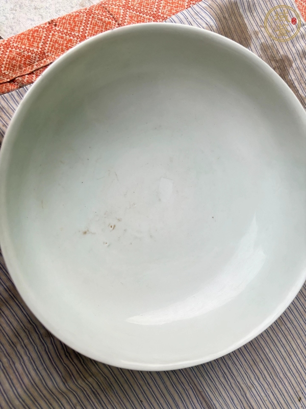 古玩陶瓷青花荷蓮紋墩式碗，注意品相真品鑒賞圖