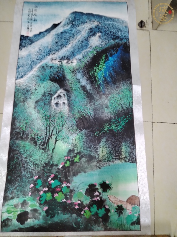 古玩字畫(huà)山村河韻真品鑒賞圖