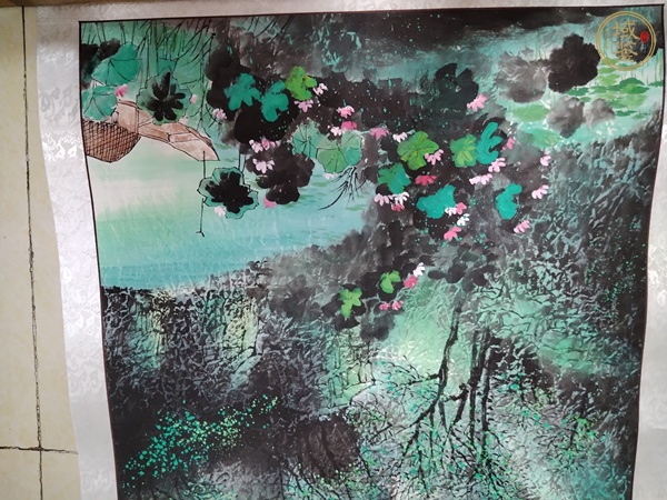 古玩字畫(huà)山村河韻真品鑒賞圖