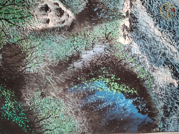 古玩字畫(huà)山村河韻真品鑒賞圖