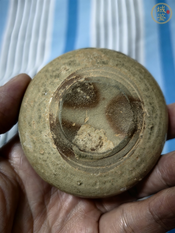 古玩陶瓷青瓷水盂真品鑒賞圖