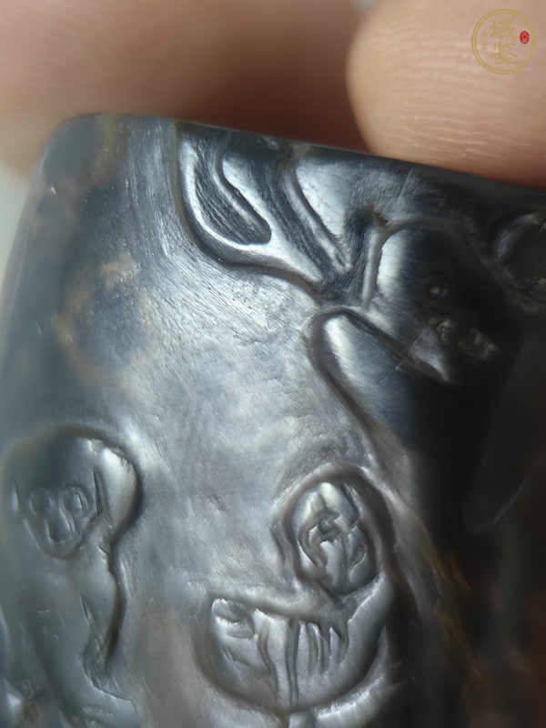 古玩玉器人物扳指真品鑒賞圖
