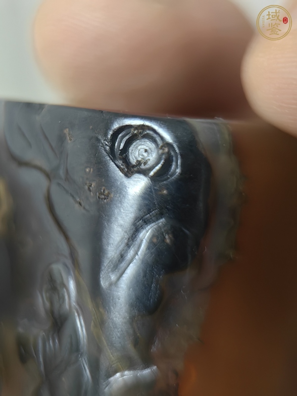 古玩玉器人物扳指真品鑒賞圖