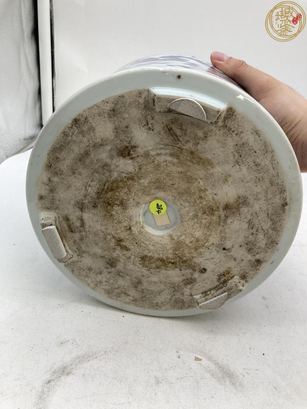 古玩陶瓷龍紋青花三足筒式香爐真品鑒賞圖