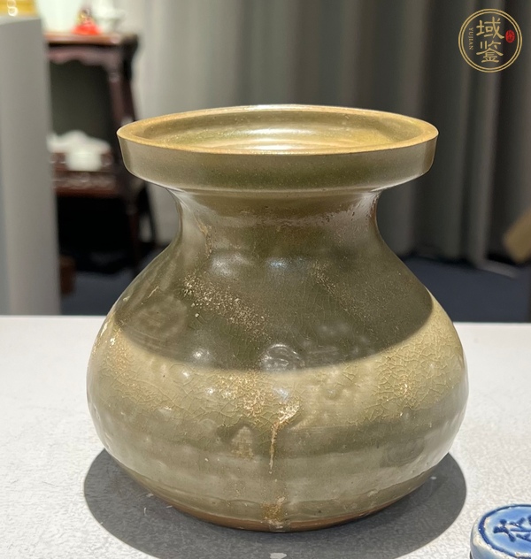 古玩陶瓷越窯青瓷盤口壺真品鑒賞圖