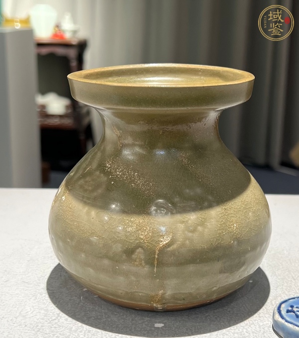 古玩陶瓷越窯青瓷盤口壺真品鑒賞圖