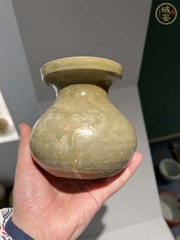 古玩陶瓷越窯青瓷盤口壺真品鑒賞圖