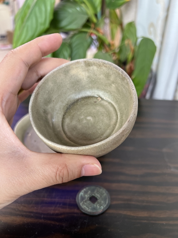 古玩陶瓷魏晉南北朝越窯青瓷杯和托拍賣，當(dāng)前價格6800元