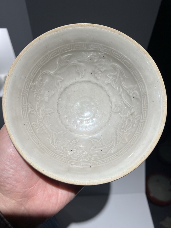 古玩陶瓷南宋青白釉花卉紋碗拍賣，當(dāng)前價格6800元