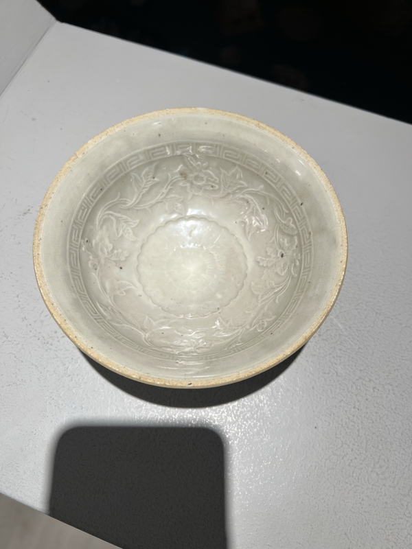 古玩陶瓷南宋青白釉花卉紋碗拍賣，當(dāng)前價格6800元