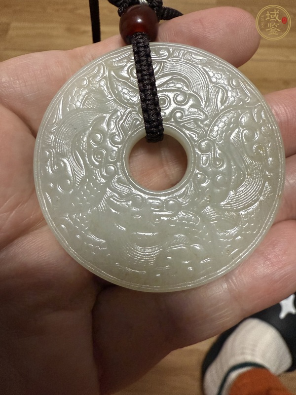 古玩玉器和田玉雕“龍鳳紋璧”真品鑒賞圖